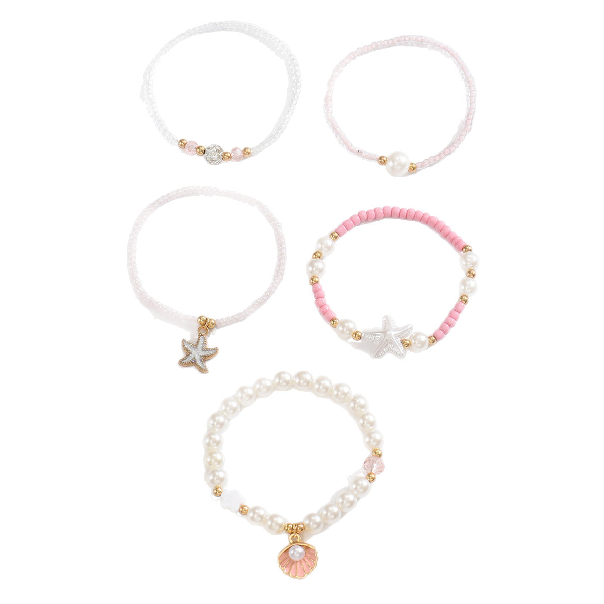 Ocean Wind Beaded Multi-Piece Set Bracelet
