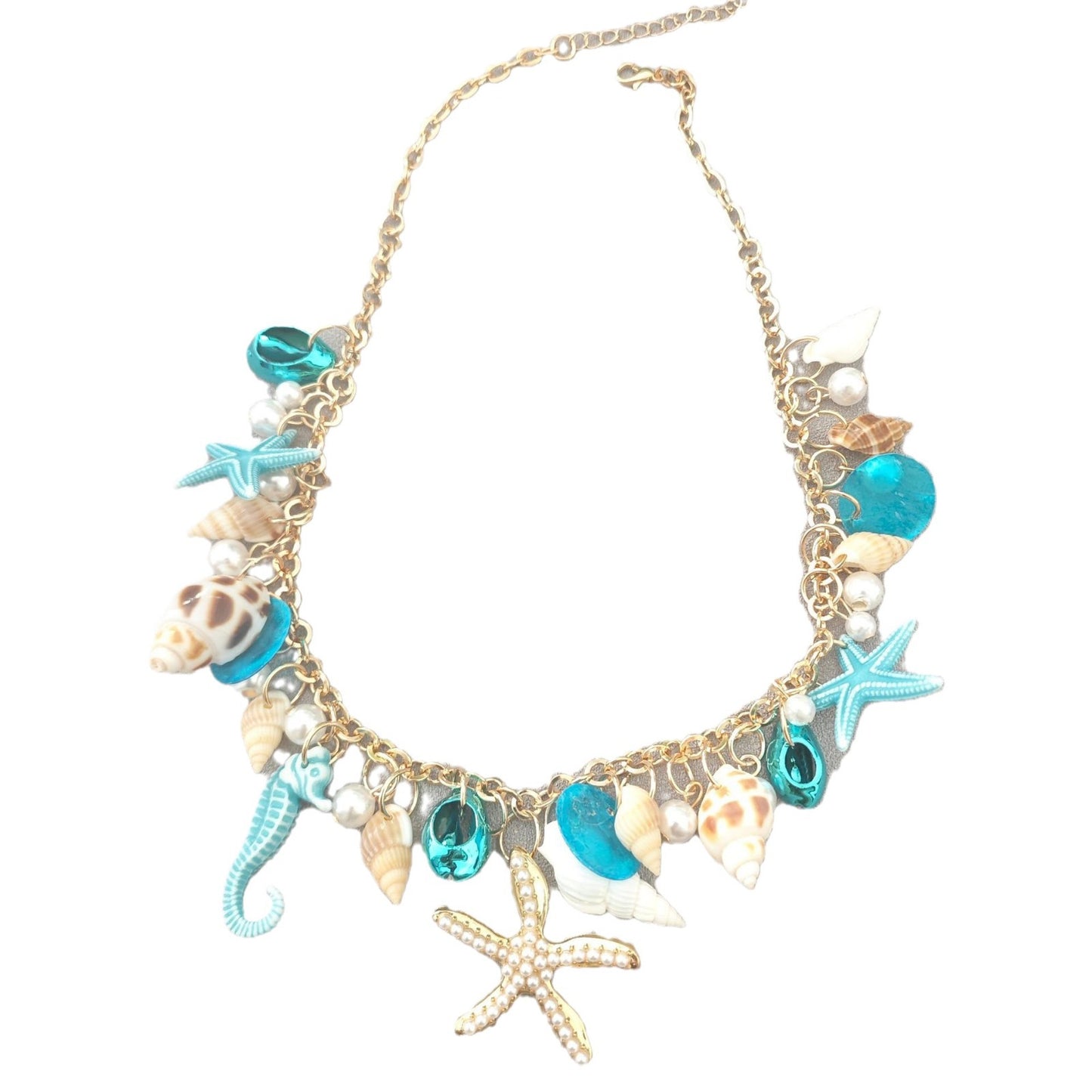 Beach Chain Conch Starfish Shell Necklace
