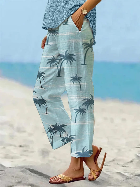 🔥Buy 3 Get 10% Off🔥Women's Beach Vacation Loose Casual Pants (With Pockets)