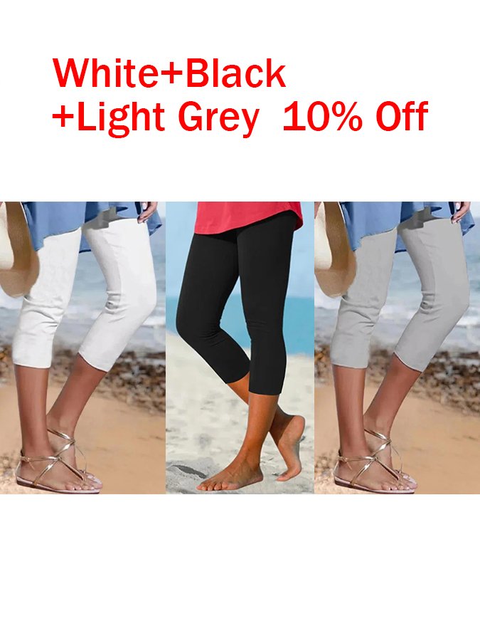 🔥Buy 3 Get 10% Off🔥women's plain casual leggings