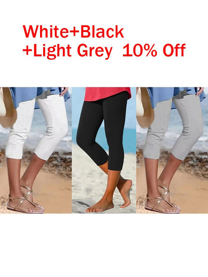 🔥Buy 3 Get 10% Off🔥women's plain casual leggings