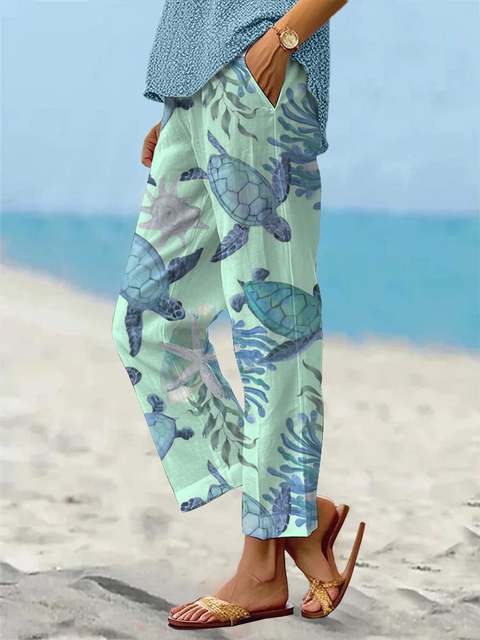 🔥Buy 3 Get 10% Off🔥Women's Beach Vacation Loose Casual Pants (With Pockets)