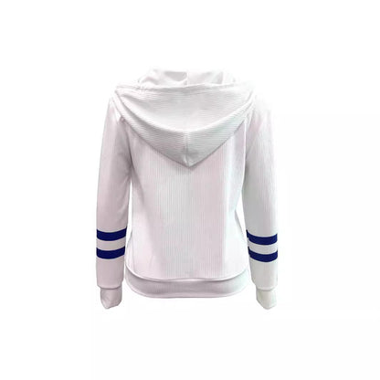 Anchor Print Button Hoodie