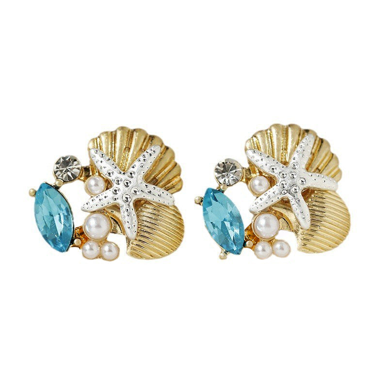 Ocean Pearl Starfish Earrings