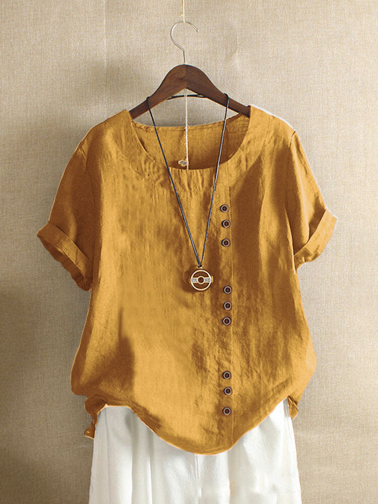 Cotton and Linen T-shirt