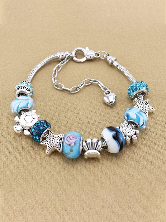 🔥Buy 3 Get 10% Off🔥Women's Resort Style Fashion Turtle Glass Bead Adjustable Bracelet