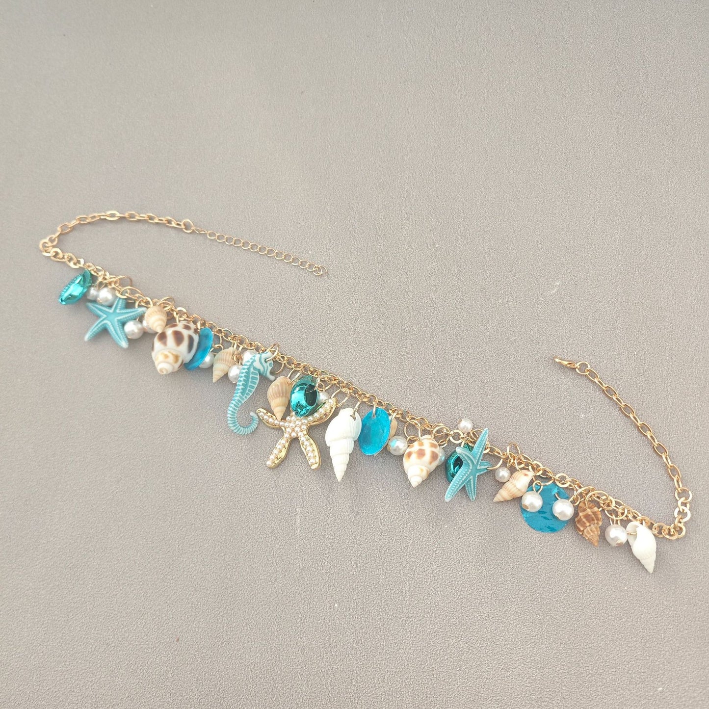 Beach Chain Conch Starfish Shell Necklace