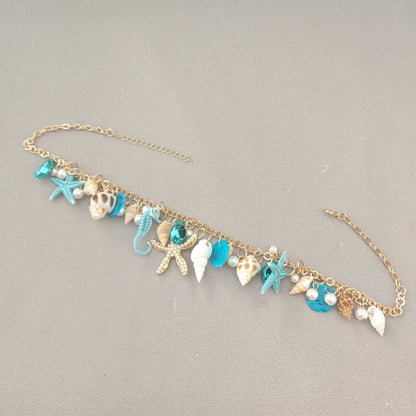 Beach Chain Conch Starfish Shell Necklace