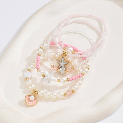 Ocean Wind Beaded Multi-Piece Set Bracelet
