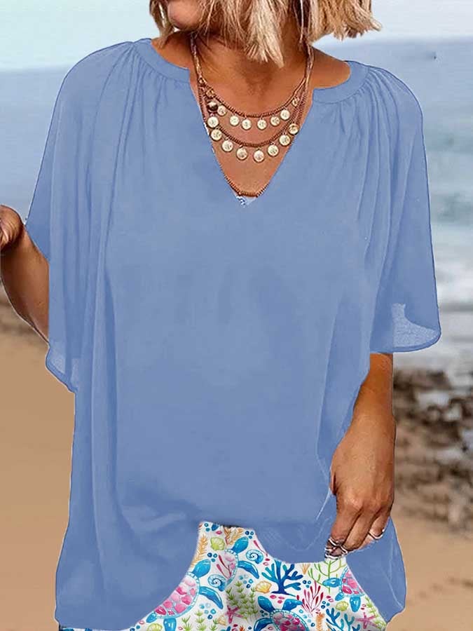 🔥Buy 3 Get 10% Off🔥Resort V-Neck Casual T-Shirt