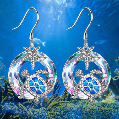Ocean Turtle Starfish Earrings