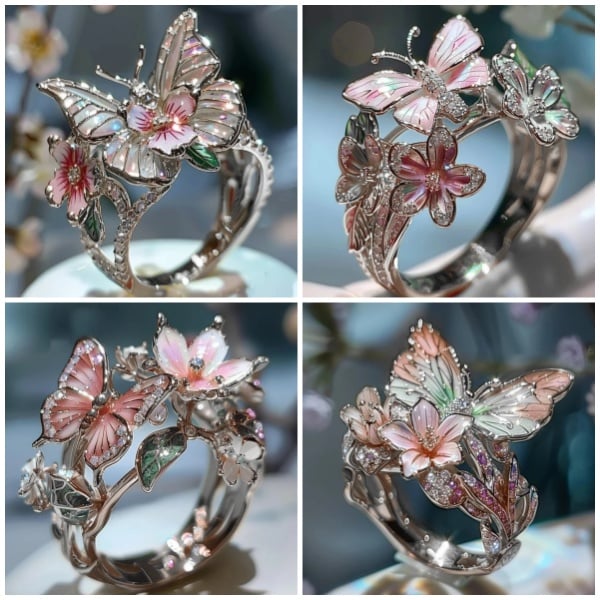🔥LAST Sale 70% OFF - 🌸Butterfly Flower Ring🌸