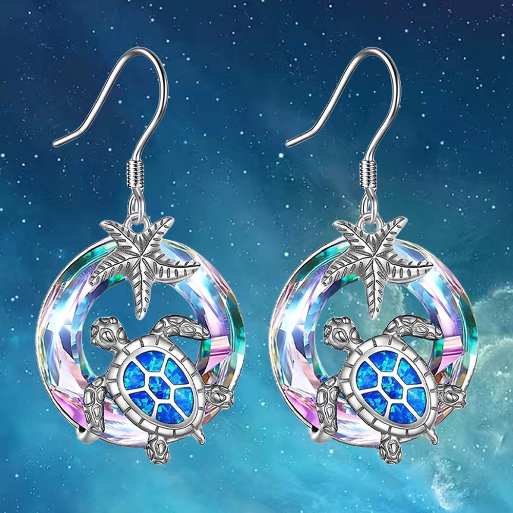 Ocean Turtle Starfish Earrings